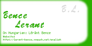 bence lerant business card